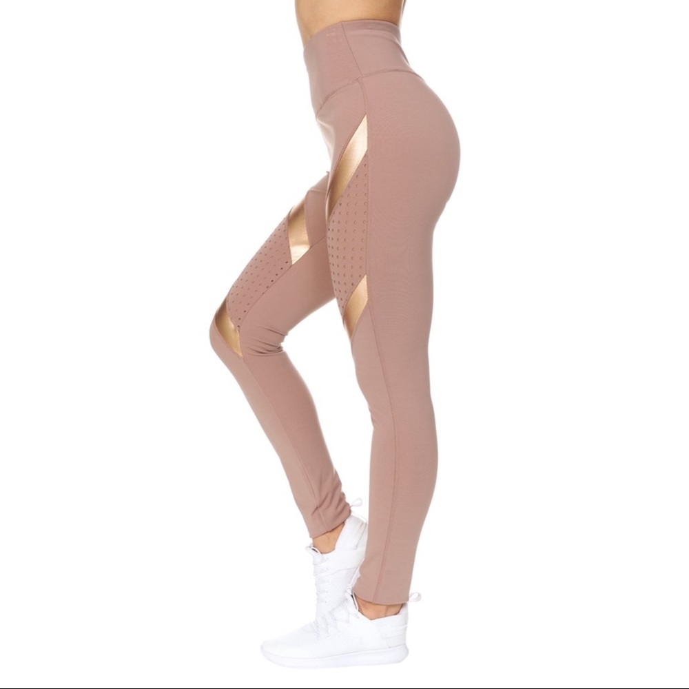 NWT BSP High Waist Leggings Antler and Gold